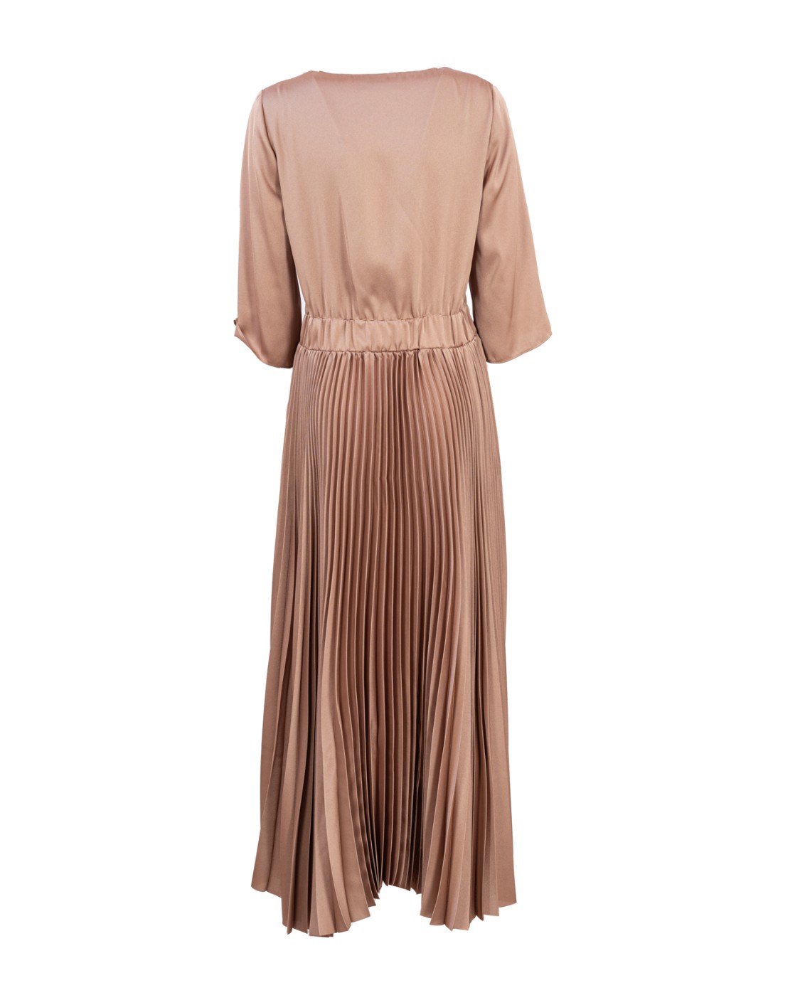 shop FABIANA FILIPPI  Abito: Fabiana Filippi abito in raso plissé.
Abito in raso plissé.
Scollo a V. 
Maniche a 3/4.
Raso plissé.
Lunghezza midi.
Composizione: 100% Poliestere.
Fabbricato in Italia.. ABD213F154H719-1248 number 2641050
